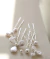 Image of Acessório de Cabelo Noiva Grinalda Pins Pérolas Cristais WEN CLAR.