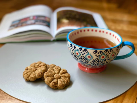 Set x4 Individuales Redondos Grises