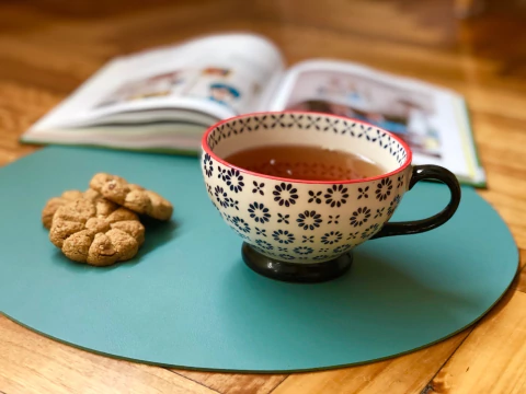 Set x4 Individuales Redondos Verde