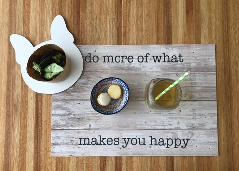 Set x4 Individuales Rustic Happy
