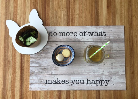 Set x4 Individuales Rustic Happy