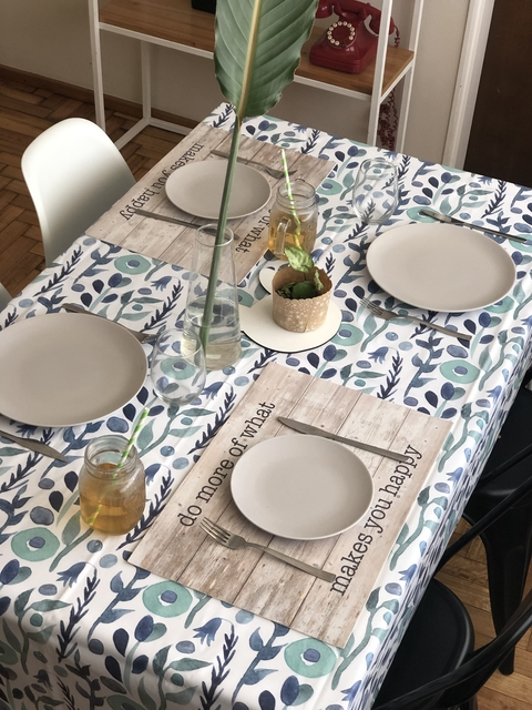 Mantel Aqua 1,40 x 1, 80 m