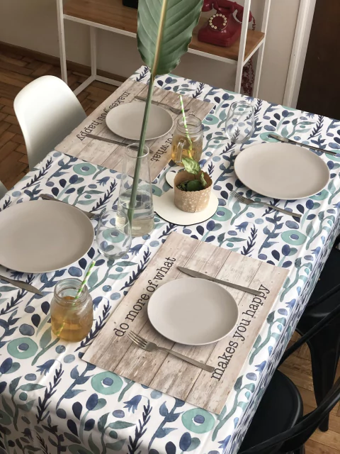 Mantel Aqua 1,40 x 1, 80 m