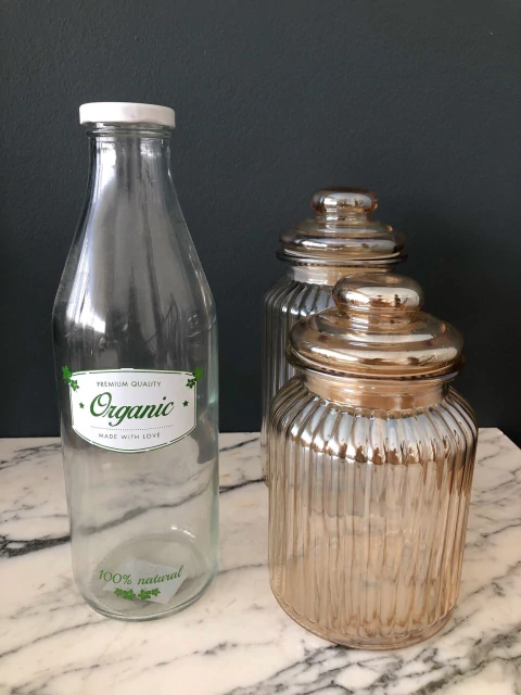 Botella de Vidrio "Premium Quality"