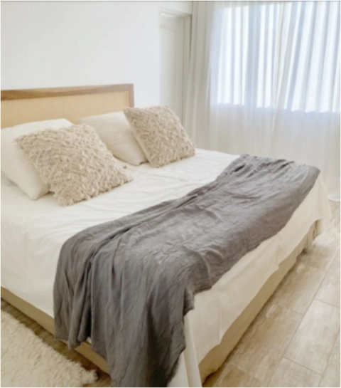 Manta y Pie de Cama Gris Grafito