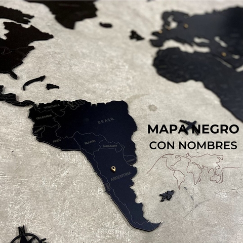 Mapamundi 3D XL con Nombres