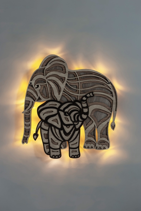 Elefantes 3D LED