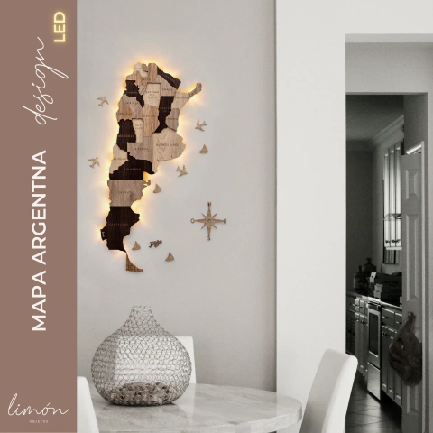 Mapa LED Argentina 3D - Argentina Design LED
