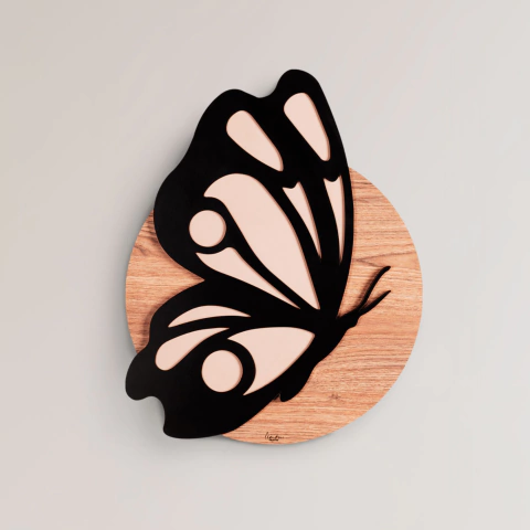 Cuadro Decorativo Mariposa Tricapa de Madera - comprar online