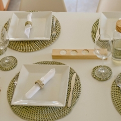 Plato de Sitio 36 cm x2 caranday - Renata deco home