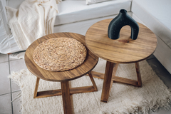combo mesas gerva x2 + alfombra - Renata deco home
