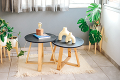 combo mesas gerva verito x2 + alfombra - comprar online