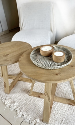 VELA AROMATICA EN CUENCO DE MADERA- sale - Renata deco home