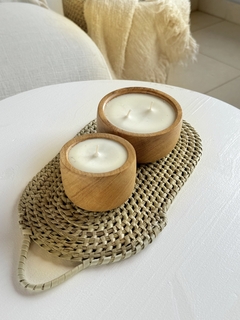 VELA AROMATICA EN CUENCO DE MADERA- sale - comprar online