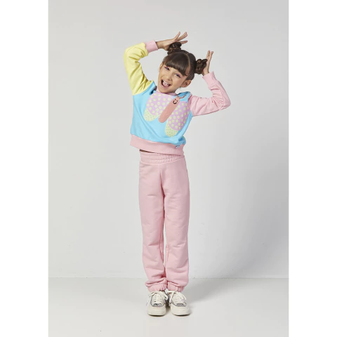 CONJUNTO FEMININO INFANTIL BLUSAO E CALCA MOLETOM