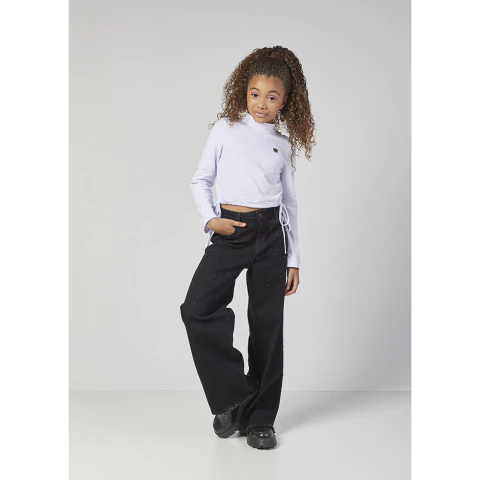 BLUSA FEMININA INFANTIL MANGA LONGA EM COTTON