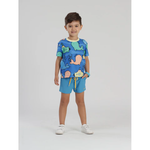 CONJUNTO MASCULINO INFANTIL CAMISETA E SHORTS