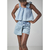 Conjunto Feminino Infantil Cropped E Short Saia Jeans - Luluzinha Kids