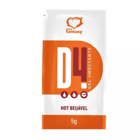 D4 Gel Lubrificante Íntimo Hot Sachê 5G Sexy Fantasy