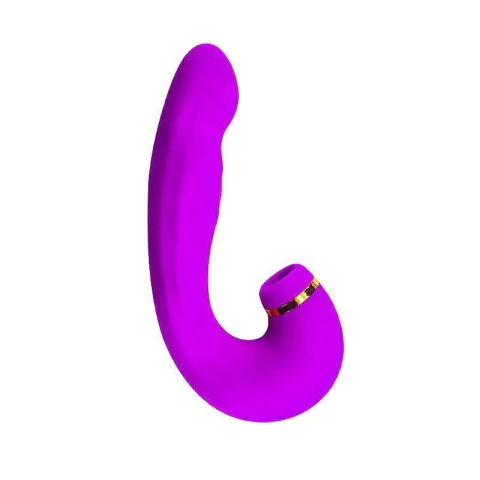 Vibrador de Ponto G e Clitoris com Dedilhar / Tapping no Meio - Air Pulse 2 - SI: Cor: Roxo;