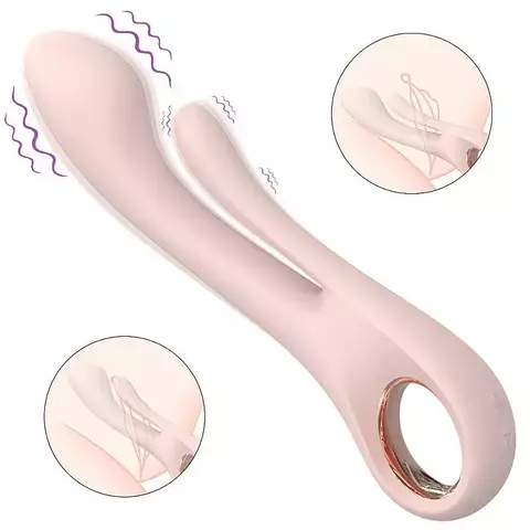Vibrador de Ponto G e clitoris - Kaethe - S-Hande: Cor: Rosa;