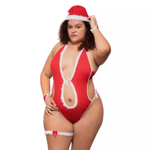 Fantasia Mamãe Noel Plus Size Mil Toques