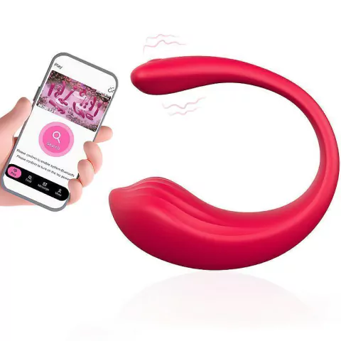 Vibrador de Casal - Whale Mini APP - S-Hande: Cor: Vermelho;