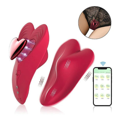 Vibrador de calcinha - Red Haert - À Longa distância - APP - SI