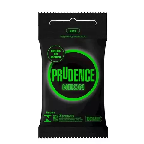 Preservativo Neon Com 3 Unidades Prudence