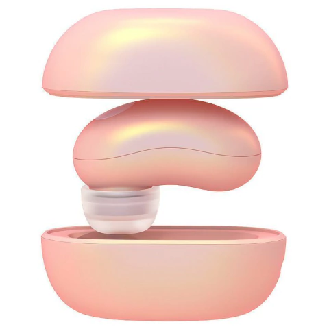 Vibrador de Pulsacao com Case Recarregavel - Mini Pod - S-hande: Cor: Rosa;