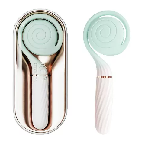 Vibrador de Clitoris - Formato de Caracol - Lollipop - SI: Cor: Verde;