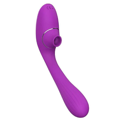 Vibrador de Ponto G e Clitoris com Pulsacao - Dina - NV Toys: Cor: Roxo;