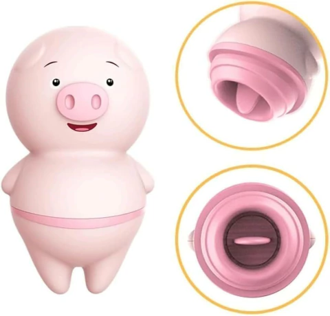 Vibrador de Clitoris - Recarregavel - Porquinho - SI