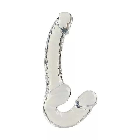 Penis Realistico de Casal Strapless - Big Dildo - 23,5 x 3,6 cm - SI: Cor: Transparente;
