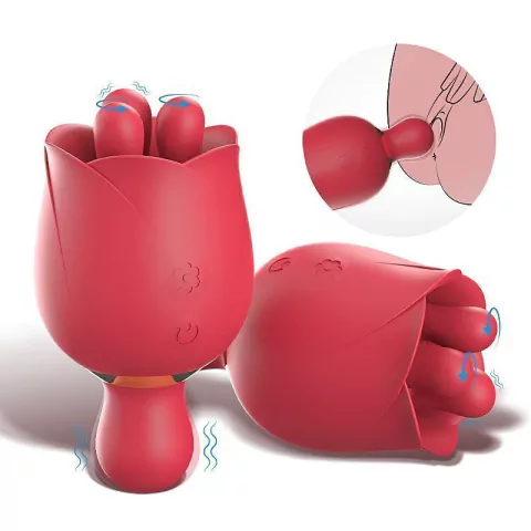 Vibrador de clitoris com Rotacao - Rosa Me-not 2 - S-Hande: Cor: Vermelho;