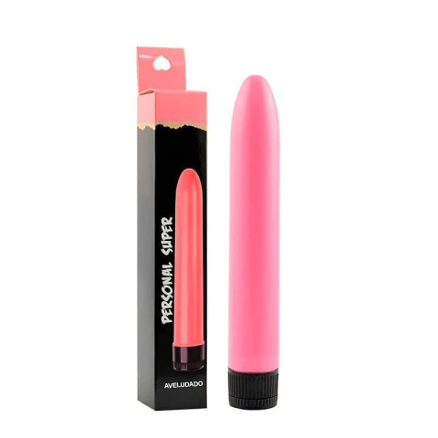 Vibrador Classico Personal de 18 cm - Aveludado - SI: Cor: Rosa;