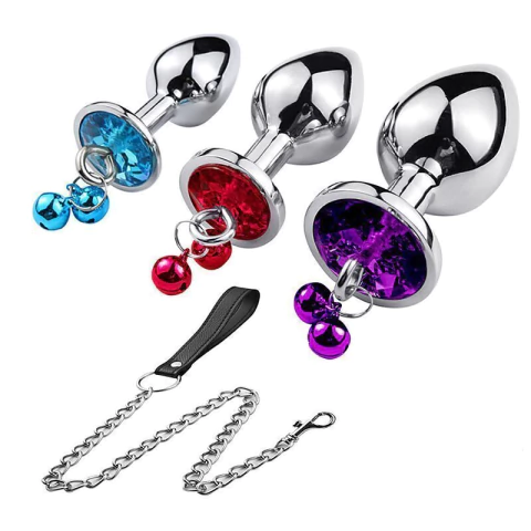 Plug de Aço Com Sino e Corrente - Tamanho P