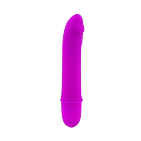 Vibrador Puro Silicone. 10 niveis de vibracao - Beck - Pretty Love: Cor: Roxo;