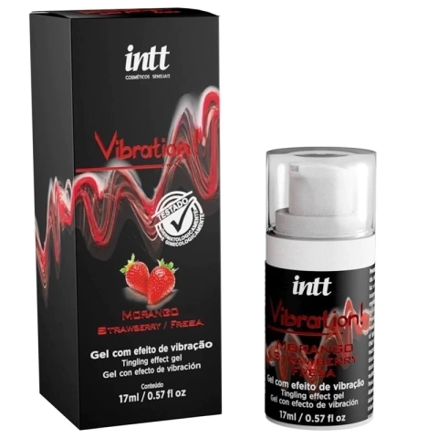 VIBRATION MORANGO! GEL PARA MASSAGEM ELETRIZANTE 17G - INTT