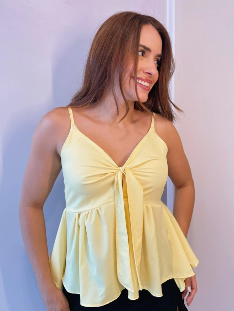 Bata Texturizada Amarela (novo tecido)