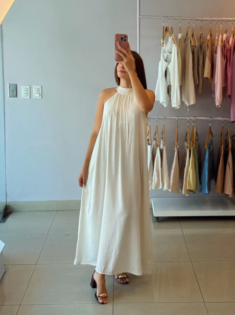 Vestido Boho Off-white