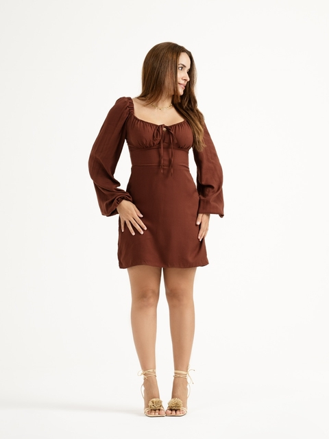 Vestido Xodó Marrom