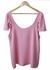 Blusa Regata Em Crepe Rosa