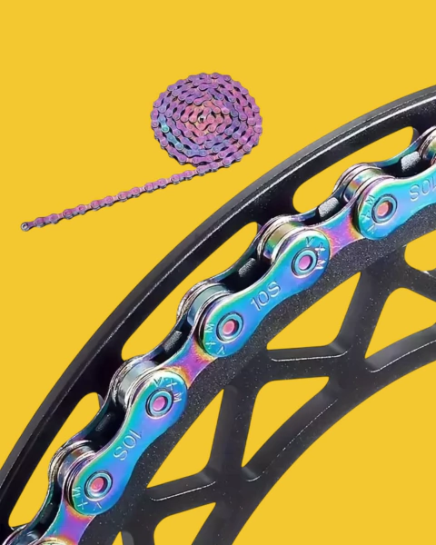 Cadena Bicicleta Color Tornasol 116 Eslabones MTB