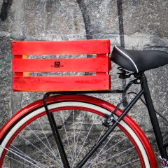Caja de Carga Trasera para Bicicleta Madera en Colores con Liga de Ajuste Mybikemx - tienda en línea