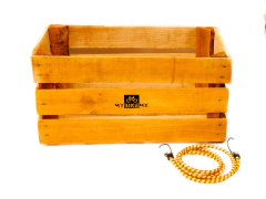 Caja de Carga Trasera para Bicicleta Madera en Colores con Liga de Ajuste Mybikemx - MyBikeMx