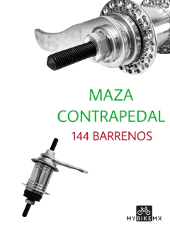Imagen de Par Rines Contrapedal Para Bicicleta Rodada 20 De 144 Rayos Con Figura Aro Aerodinámico Mybikemx