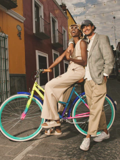 Arcoiris Radiante Bicicleta Clásica Urbana - comprar en línea