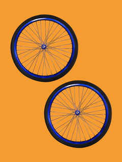 Rines Con Camara y Llanta Para Bicicleta en Colores Metalicos de MyBikeMx - tienda en línea