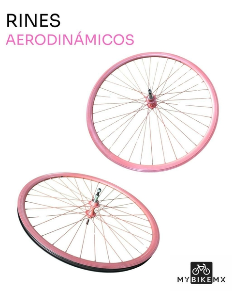 Rines Mybikemx Aerodinámicos Rosa Perlado 36 Agujeros
